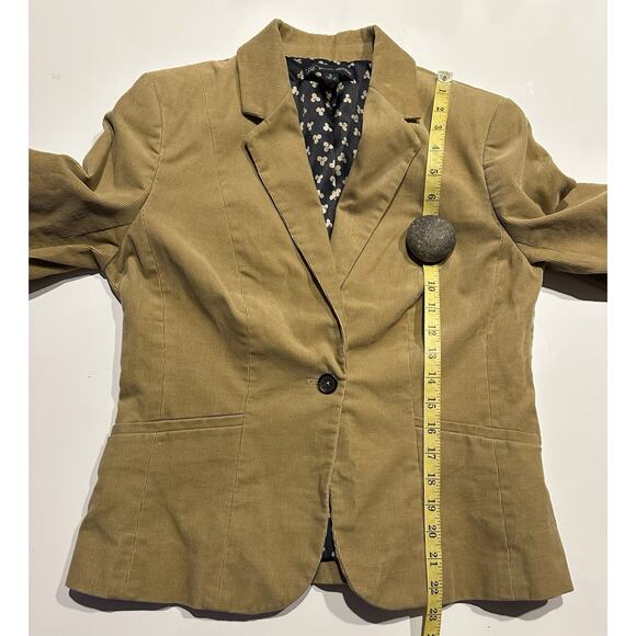 Brooks Brothers 346 Corduroy Blazer Tan Camel Elbow Patches Academic Preppy Sz 6 - Picture 7 of 9